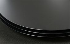 Stack of black discs