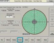 View of software scan pattern for silicon wafer measurement