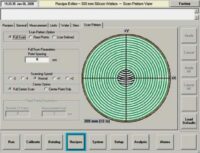 View of software scan pattern for silicon wafer measurement