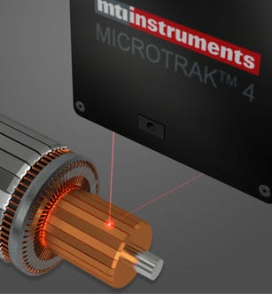 laser sensor measuring runout