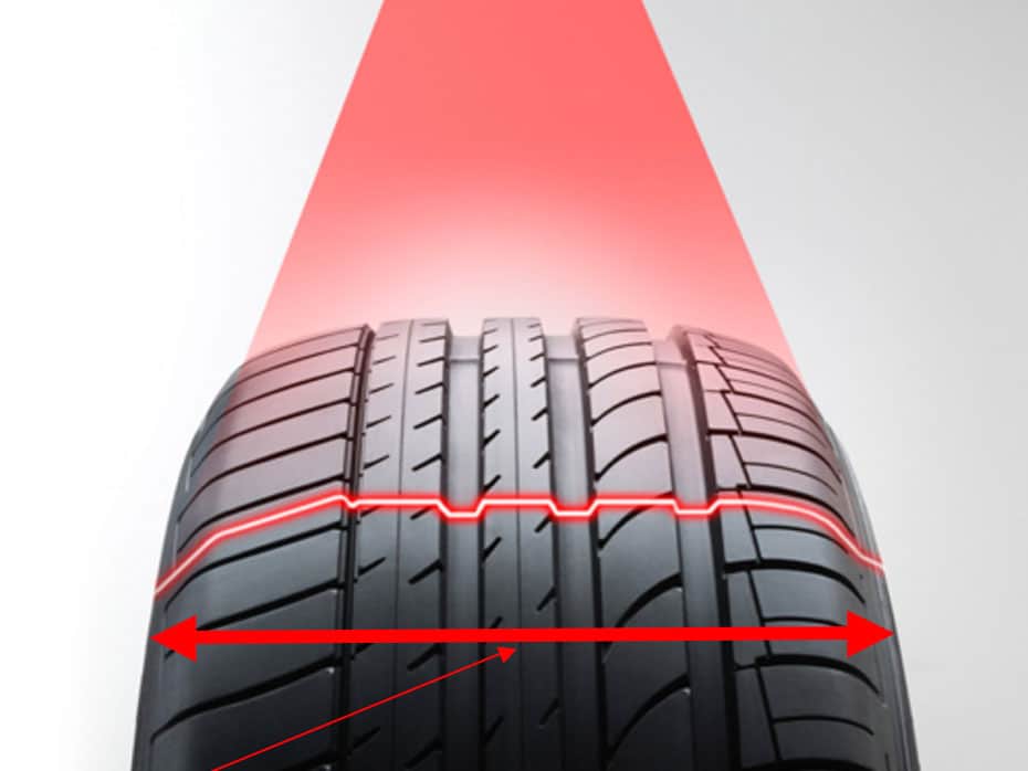 tire track measurement with 2d laser