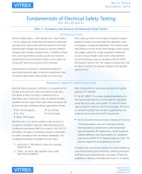 vitrek whitepaper fundamentals of electrical safety testing