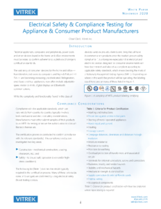 Appliance & Consumer Product Compliance Whitepaper