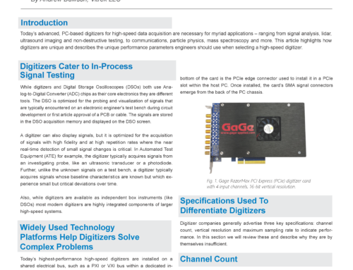 Whitepaper: What Defines Performance in High-Speed Digitizers