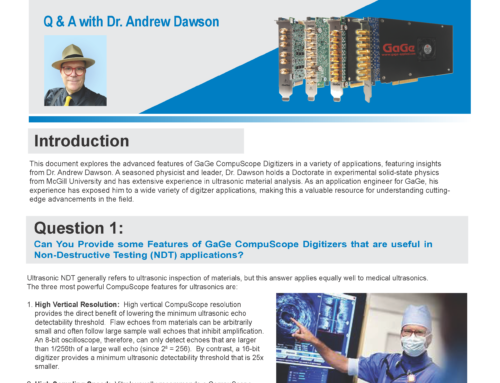 The Answer Vault: GaGe CompuScope Digitizers — Q & A with Dr. Andrew Dawson