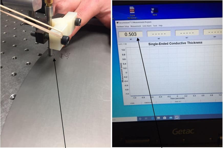 Figures 4 and 5 - Measure Stamped Sheet Metal Thickness